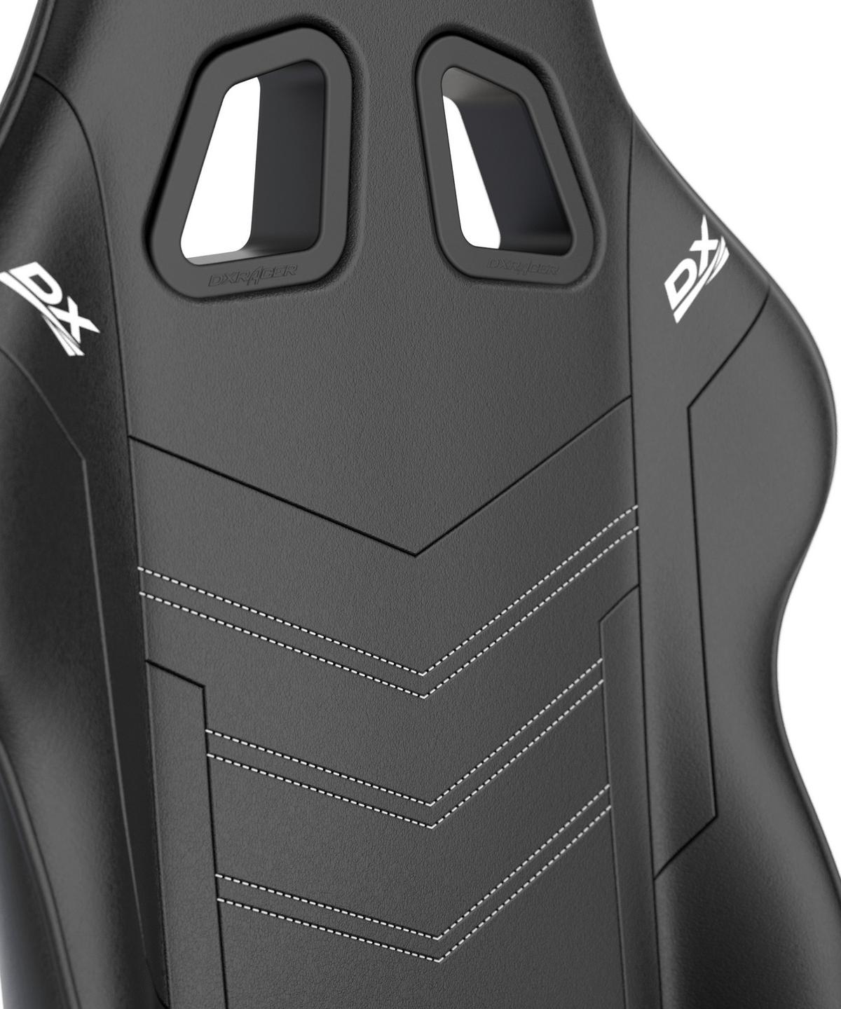 Gamingstuhl Prince Schwarz B: 70cm - Schwarz/Weiß, KONVENTIONELL, Kunststoff/Textil (70/132/70cm) - Dxracer