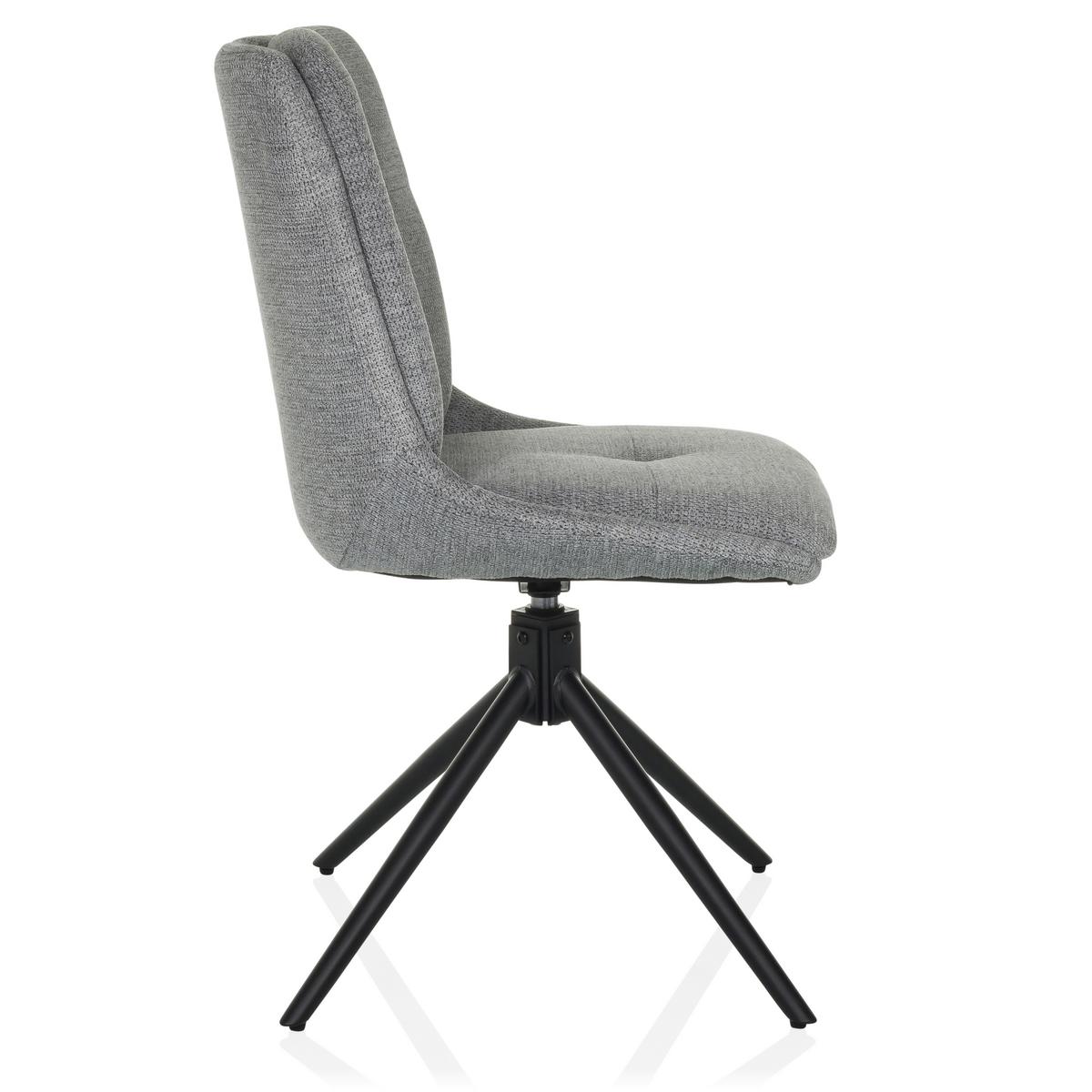 Besucherstuhl Tarviso Grau B: 53 Cm - Schwarz/Grau, MODERN, Textil/Metall (53/89/58cm) - MID.YOU