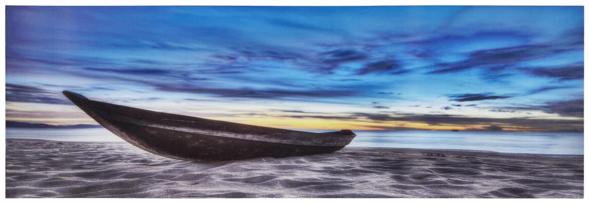 Leinwandbild Mila Versch. Multicolor 90x30 cm - Sandfarben/Multicolor, KONVENTIONELL, Holz/Textil (30/90/1,8cm) - Luca Bessoni