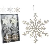 Függődísz Hópehely - műanyag (15cm)