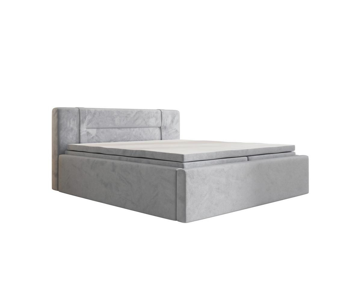 Boxbett Zako 2 Grau LF: 180x200cm - Grau, MODERN, Textil (180/200cm) - MID.YOU