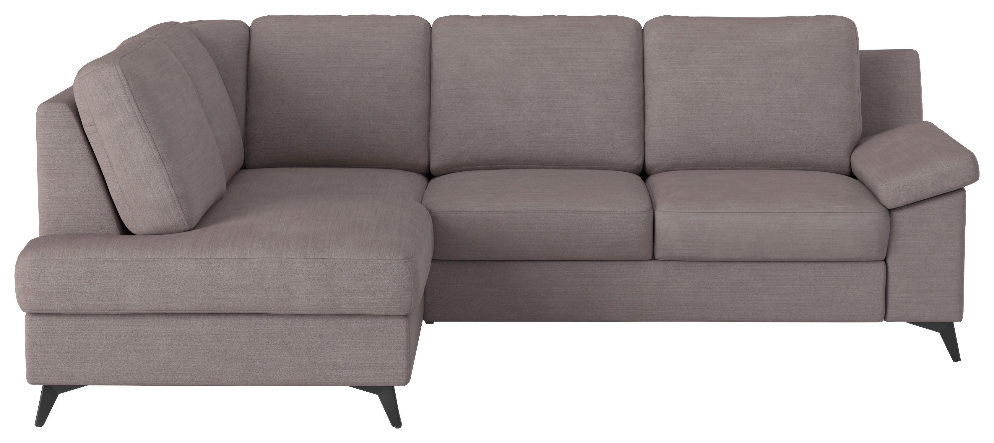 ECKSOFA Boom, Taupe S: 170x242 cm - Taupe/Schwarz, KONVENTIONELL, Textil (170/242cm) - Cotta
