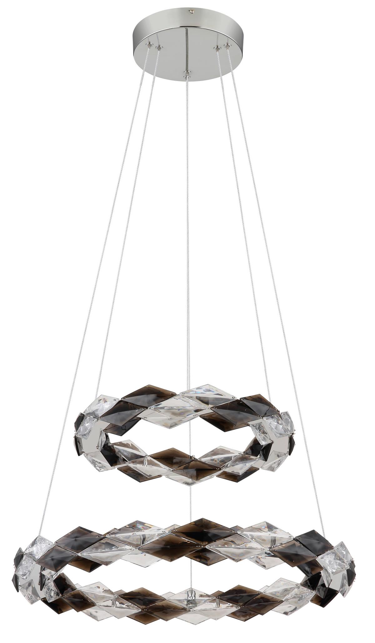 LED-Hängeleuchte 67318h2 - Klar, Design, Kunststoff/Metall (55/130cm) - Globo