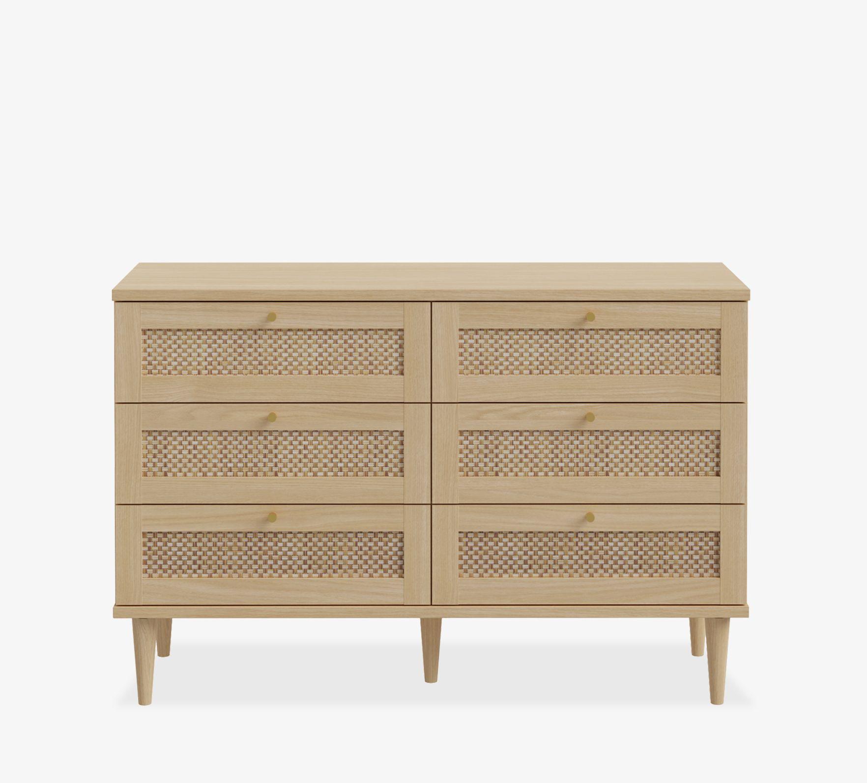 Komoda CALASETTA š: 120 CM - barvy dubu/barvy zlata, Romantický / Rustikální, kov/kompozitní dřevo (120,1/80,1/41,4cm)