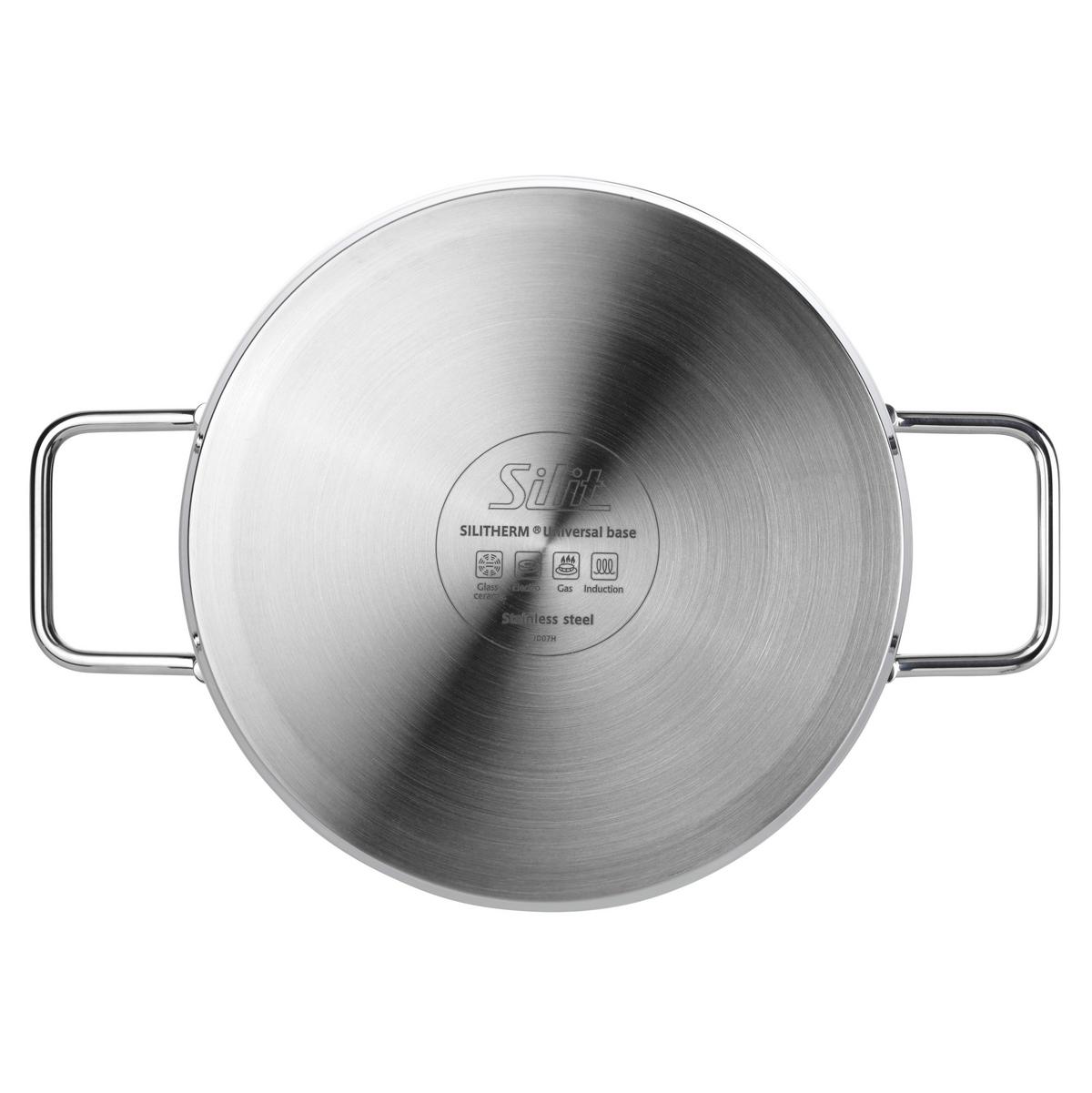 Kochtopfset Alicante 6--Teilig. Aus Edelstahl - Edelstahlfarben, KONVENTIONELL, Glas/Metall - Silit