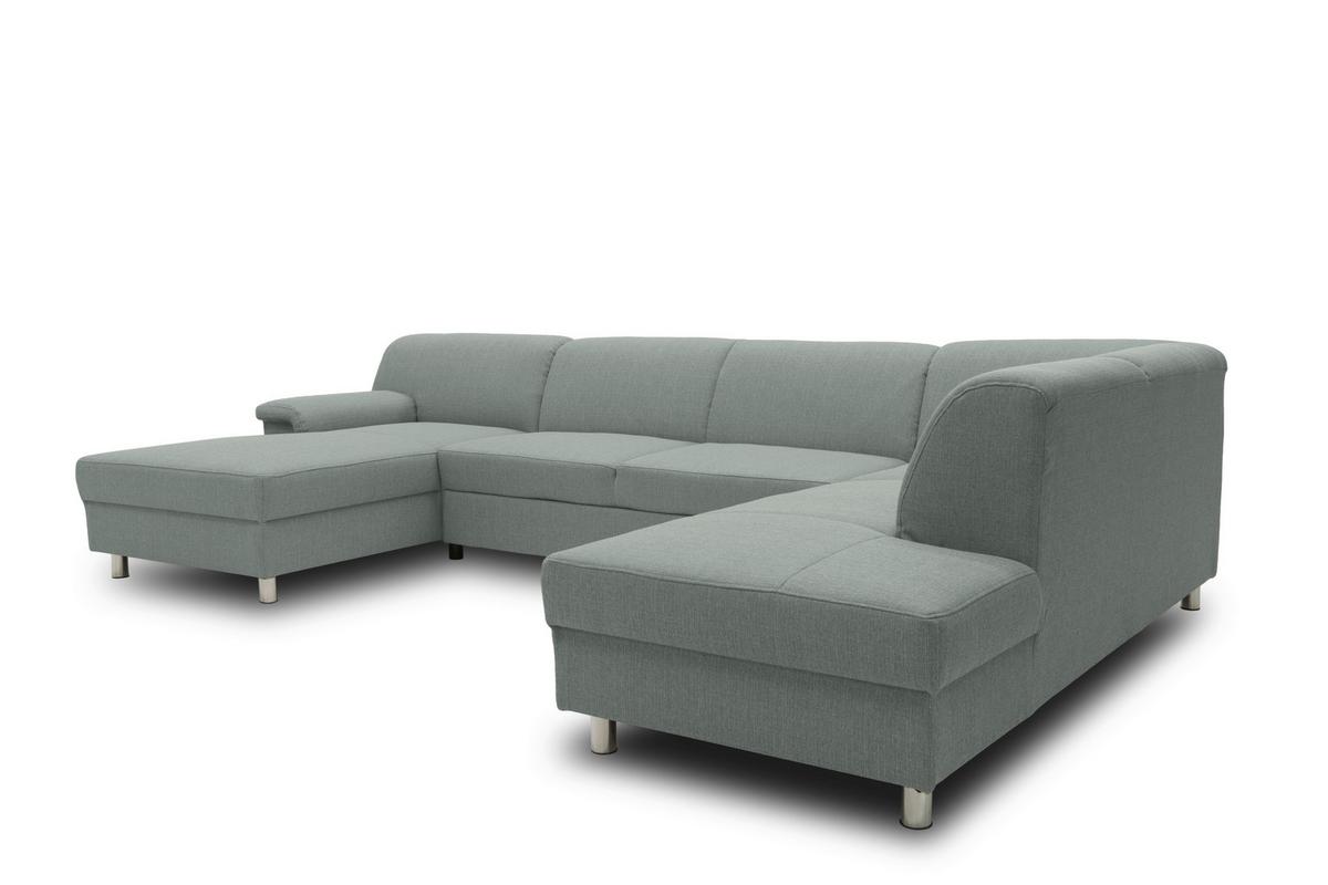 Wohnlandschaft Jamie Silberfarben - Chromfarben/Silberfarben, KONVENTIONELL, Textil (150/308/194cm) - MID.YOU