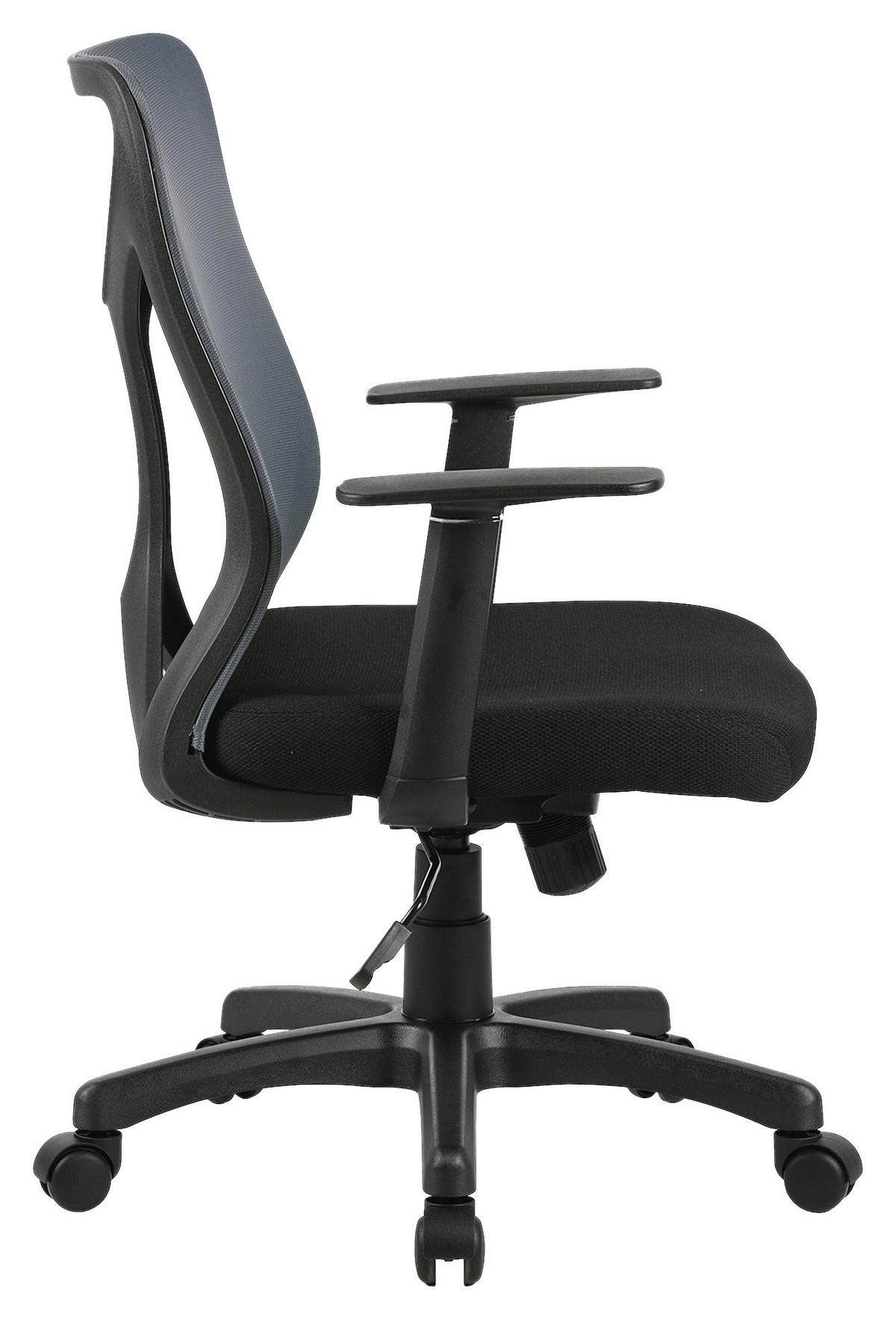 Drehstuhl Bone - Schwarz/Grau, MODERN, Kunststoff/Textil (61,5/91/51,5cm) - MID.YOU