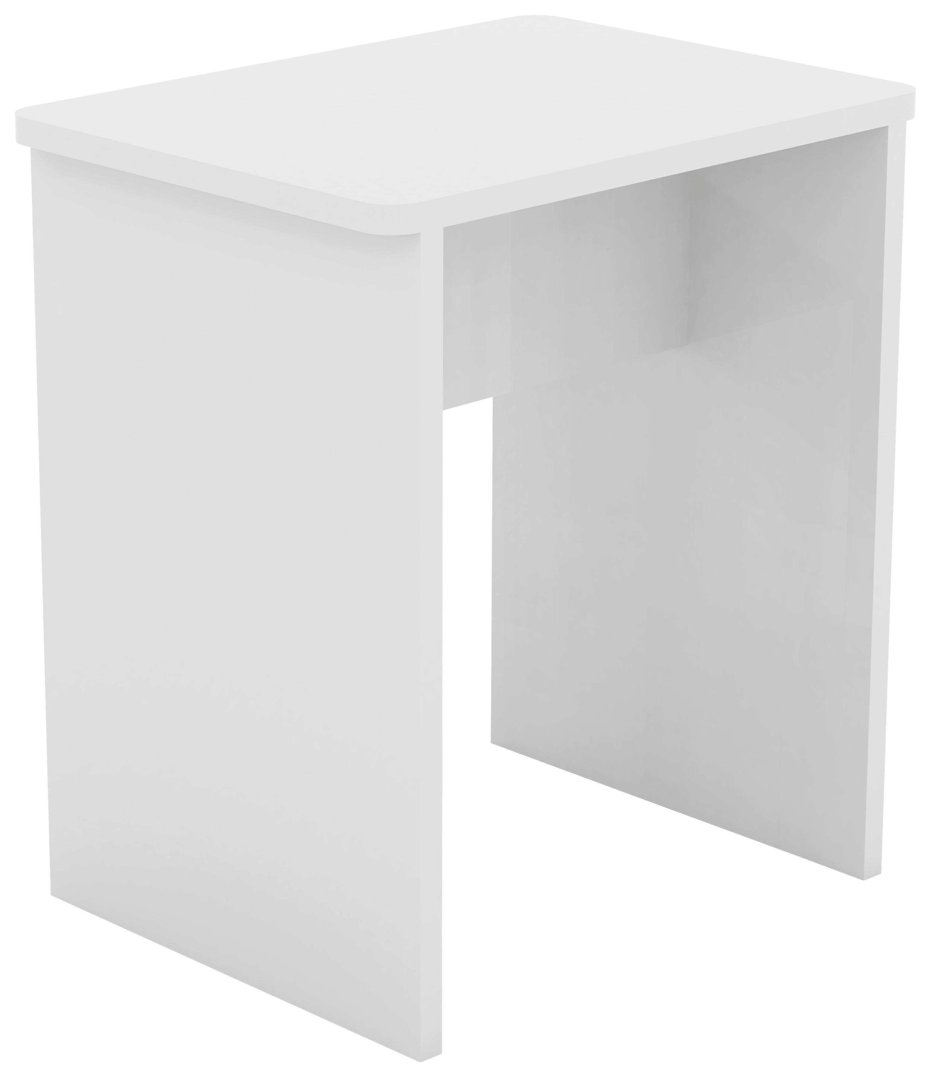 Hocker Esal Weiß B: 40 cm ESAL - Weiß, MODERN, Holzwerkstoff (40/45/30cm) - MID.YOU