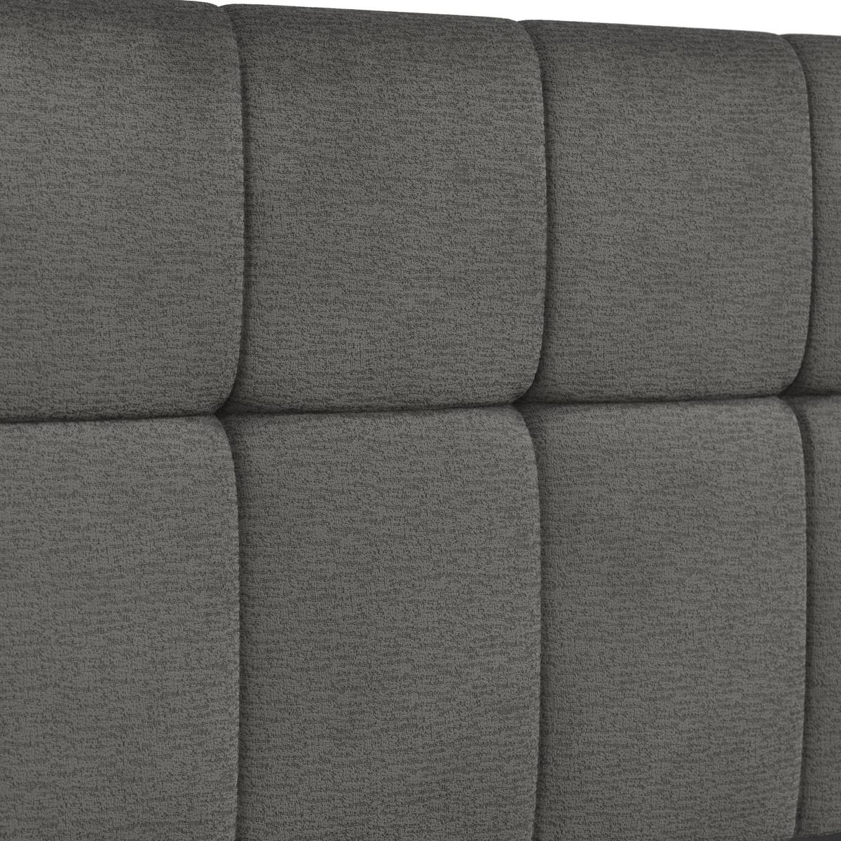 Čalouněná postel KAIA 180x200 cm, šedá - šedá/černá, Moderní, kov/dřevo (180/200cm) - Bessagi Home