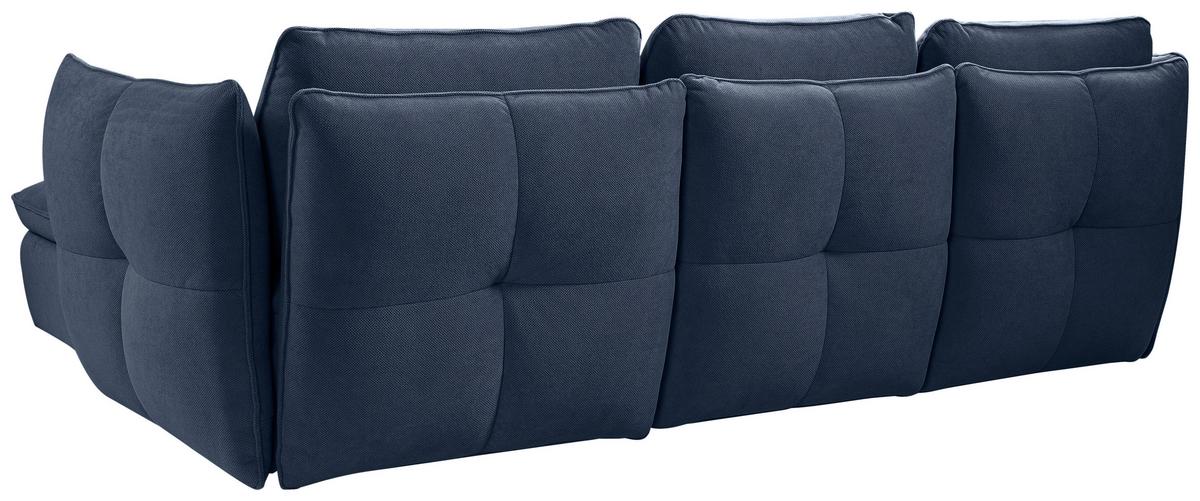 Ecksofa Baloo, Blau S: 262x178 cm - Blau/Schwarz, MODERN, Textil (262/178cm) - MID.YOU