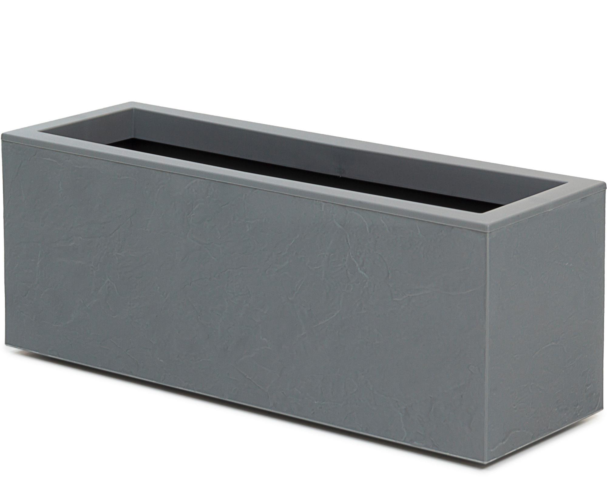 Blumenkasten Kunststoff Grau Wetter-/ und Uv-Beständig - Grau, Basics, Kunststoff (60/23/20cm)