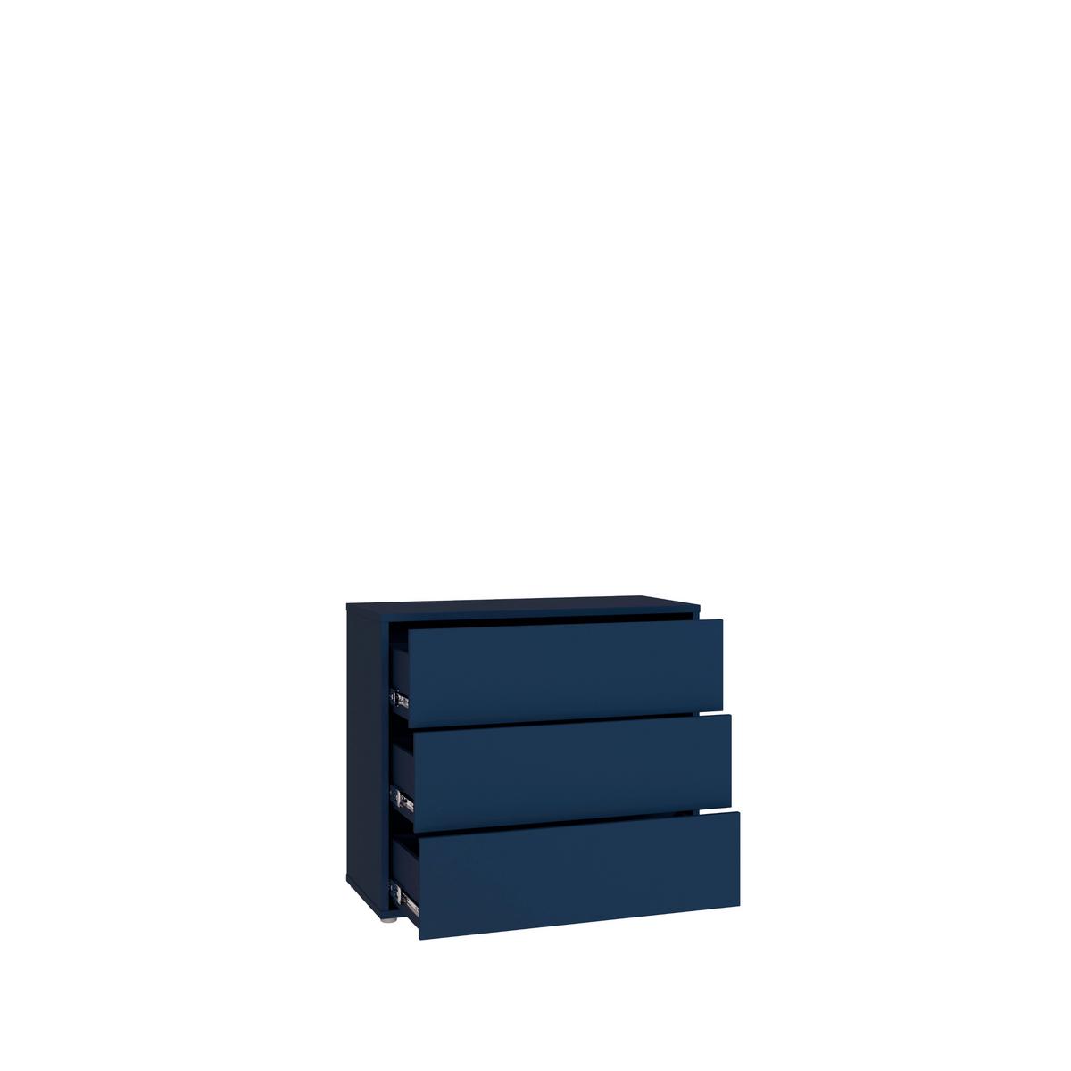 Komoda farba modrá - tmavomodrá, Modern, kompozitné drevo (94,8/83,1/41,5cm)