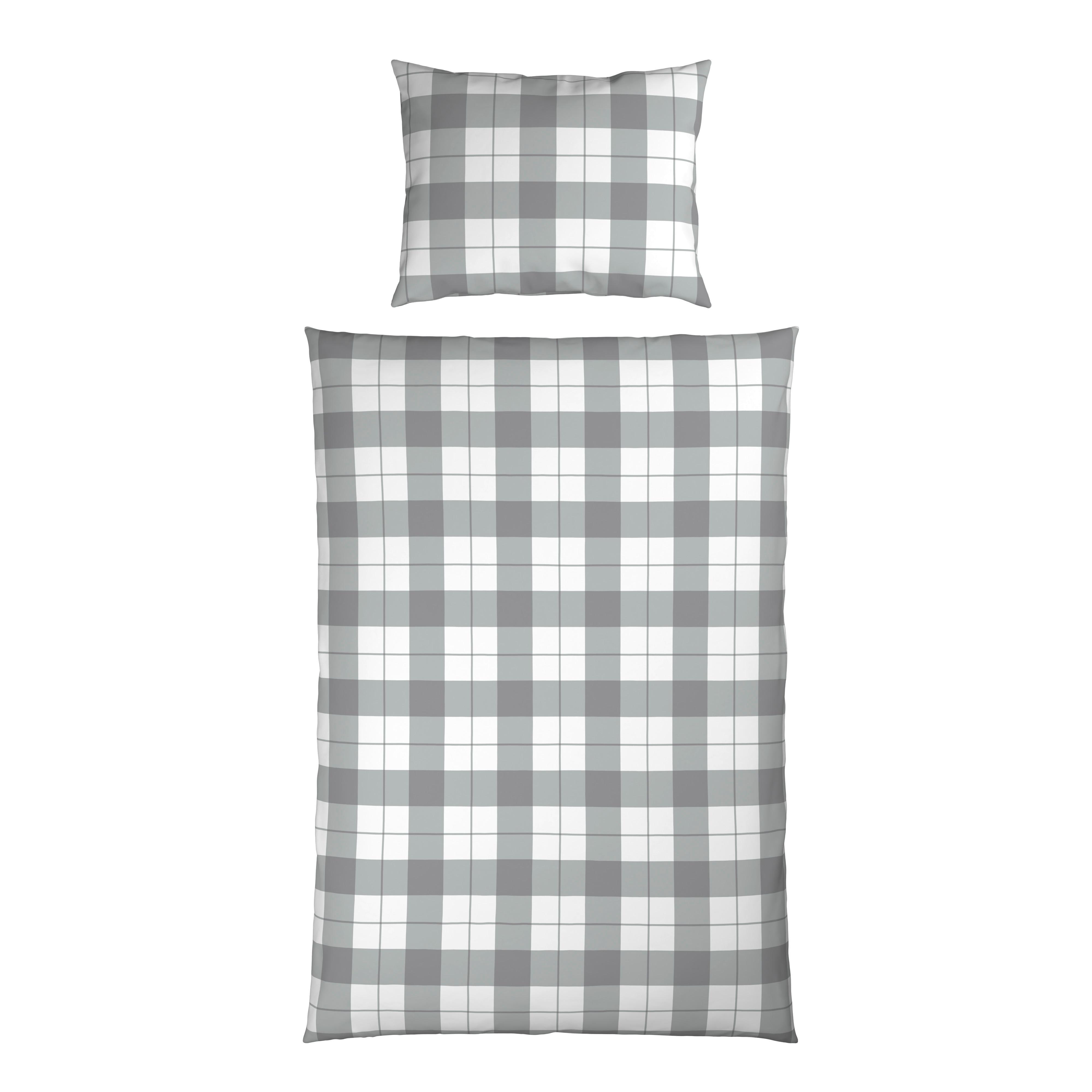 Bettwäsche Lund - Grau, MODERN, Textil - Luca Bessoni