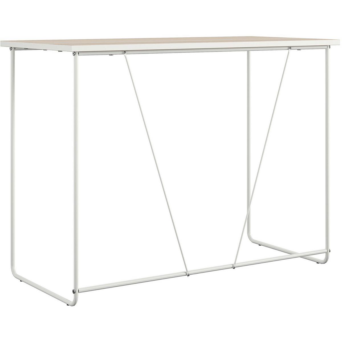 Schreibtisch Dante Weiß, Naturfarben L: 99cm - Weiß/Naturfarben, Design, Holzwerkstoff/Metall (99/75/49cm) - MID.YOU