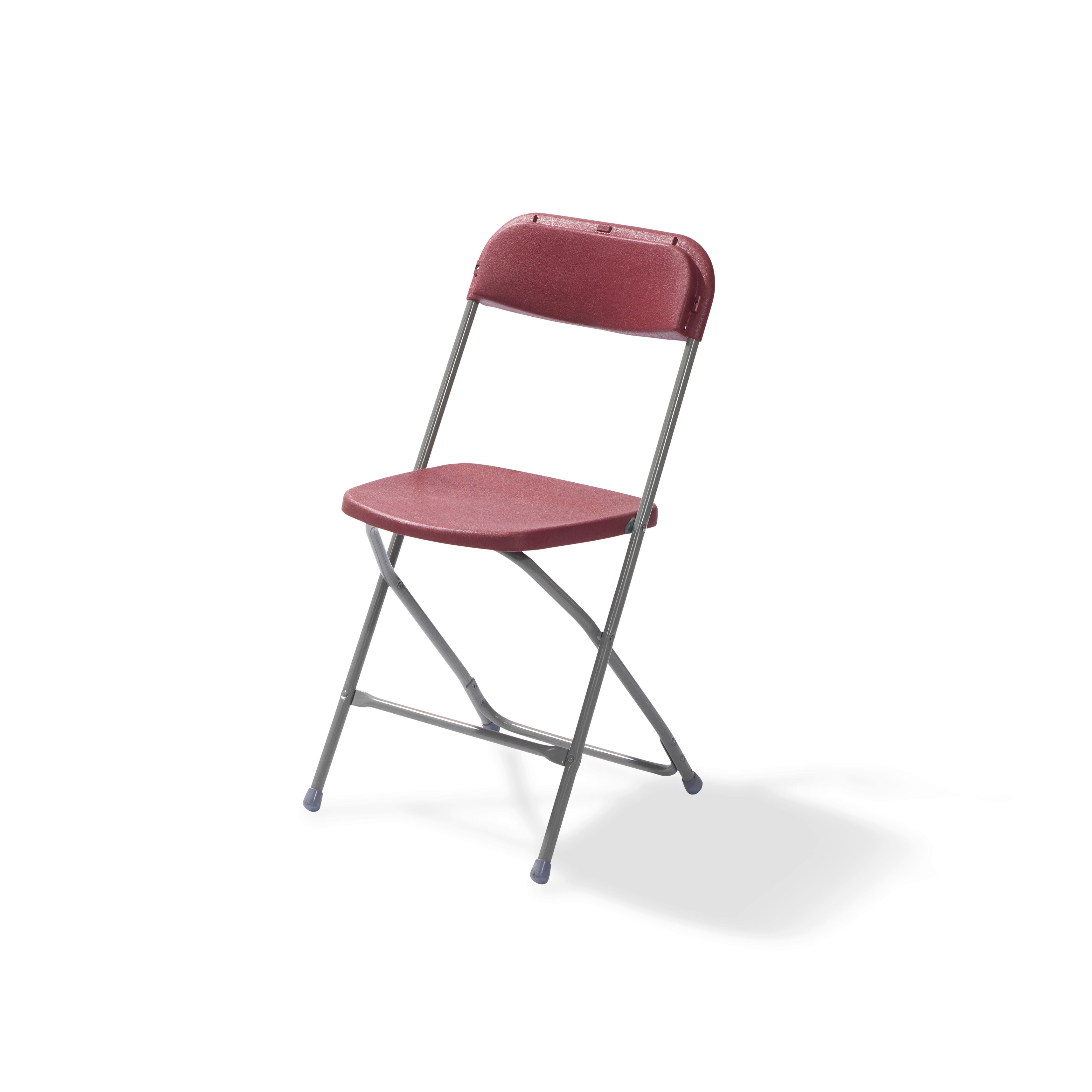 Klappsessel-set 7x  Klappstuhl - Bordeaux/Grau, LIFESTYLE, Kunststoff/Metall (43/80/49cm)