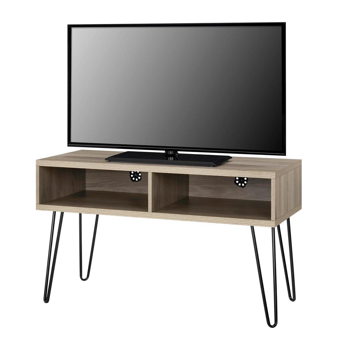 TV-Element Owen Eichefarben B: 107 cm - Eichefarben/Schwarz, Design, Holzwerkstoff/Metall (107/63/50cm) - MID.YOU