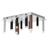 LED-Deckenleuchte G93769/20 Cembalo - Schwarz/Alufarben, Design, Kunststoff/Metall (50/35/21cm) - Brilliant