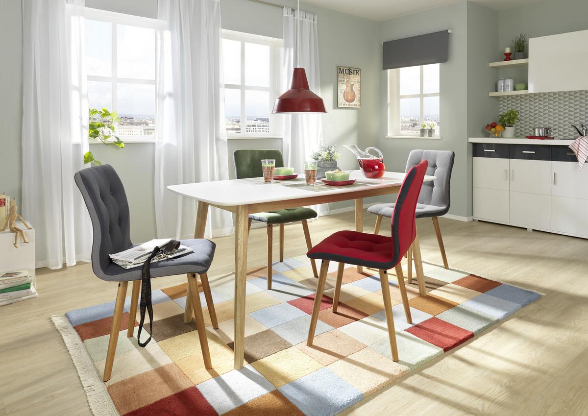 Esstisch Nagano - Eichefarben/Weiß, Design, Holz/Holzwerkstoff (150/80/75,5cm) - Livetastic