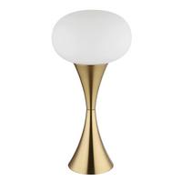 Tischleuchte 21027m - Messingfarben/Opal, Design, Glas/Kunststoff (18/36,9cm) - Globo