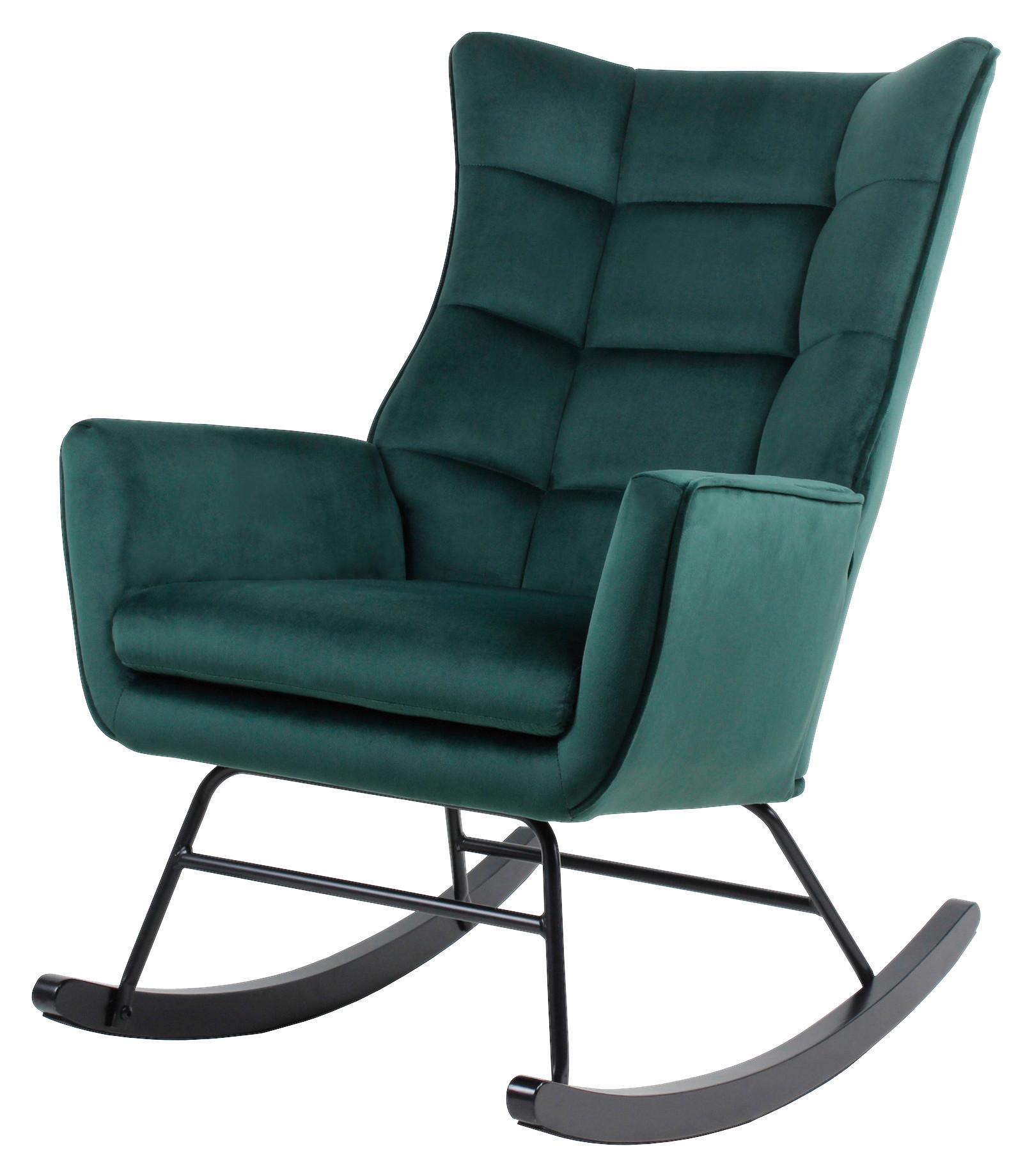 Schaukelstuhl Bryana 125 Grün, 68x97x88 Cm - Grün, Design, Holz/Kunststoff (68/97/88cm) - Kayoom