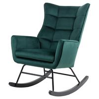Schaukelstuhl Bryana 125 Grün, 68x97x88 cm - Grün, Design, Holz/Kunststoff (68/97/88cm) - Kayoom
