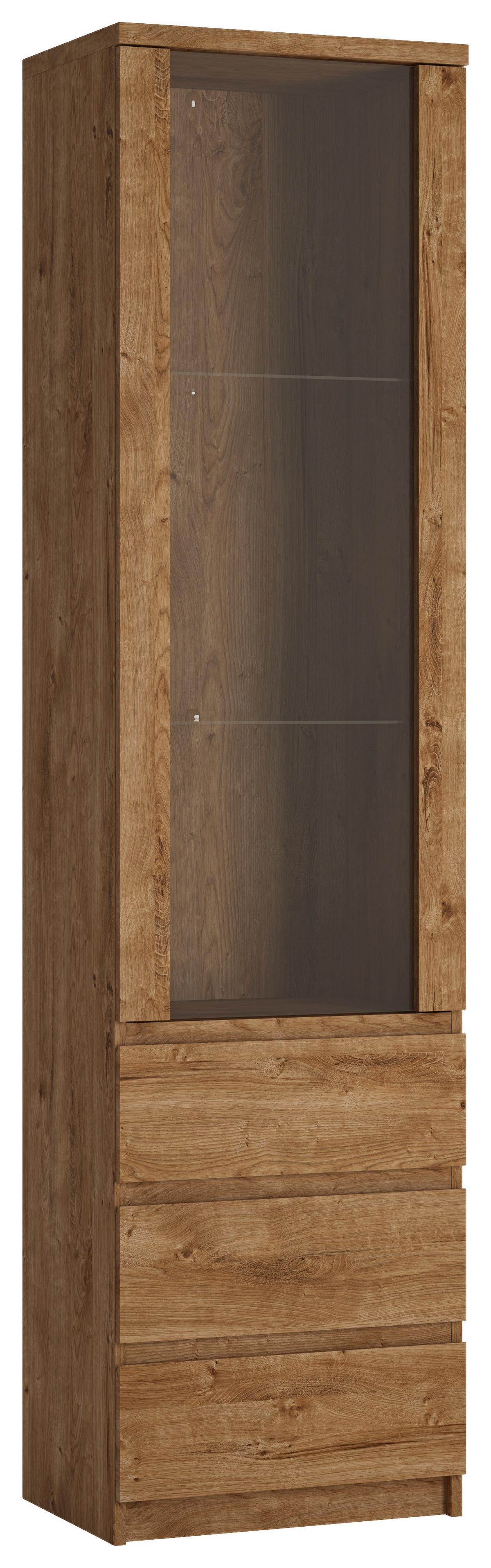 Vitrína Fribo, š: 50 cm - Moderní, kompozitní dřevo/plast (50,1/200/40cm)