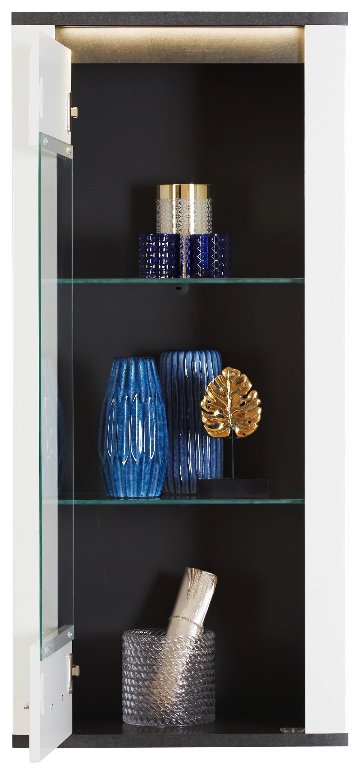 Wohnkombination Modern 4 Tlg. Mit Led Alassio 2, Weiß/matera - MODERN (312,6/200/40,5cm) - Luca Bessoni