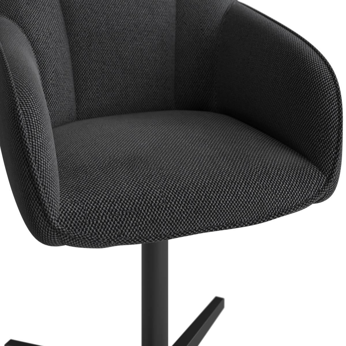 Négylábú Szék Rosina - fekete, Modern, textil/fa (56/84/60cm)