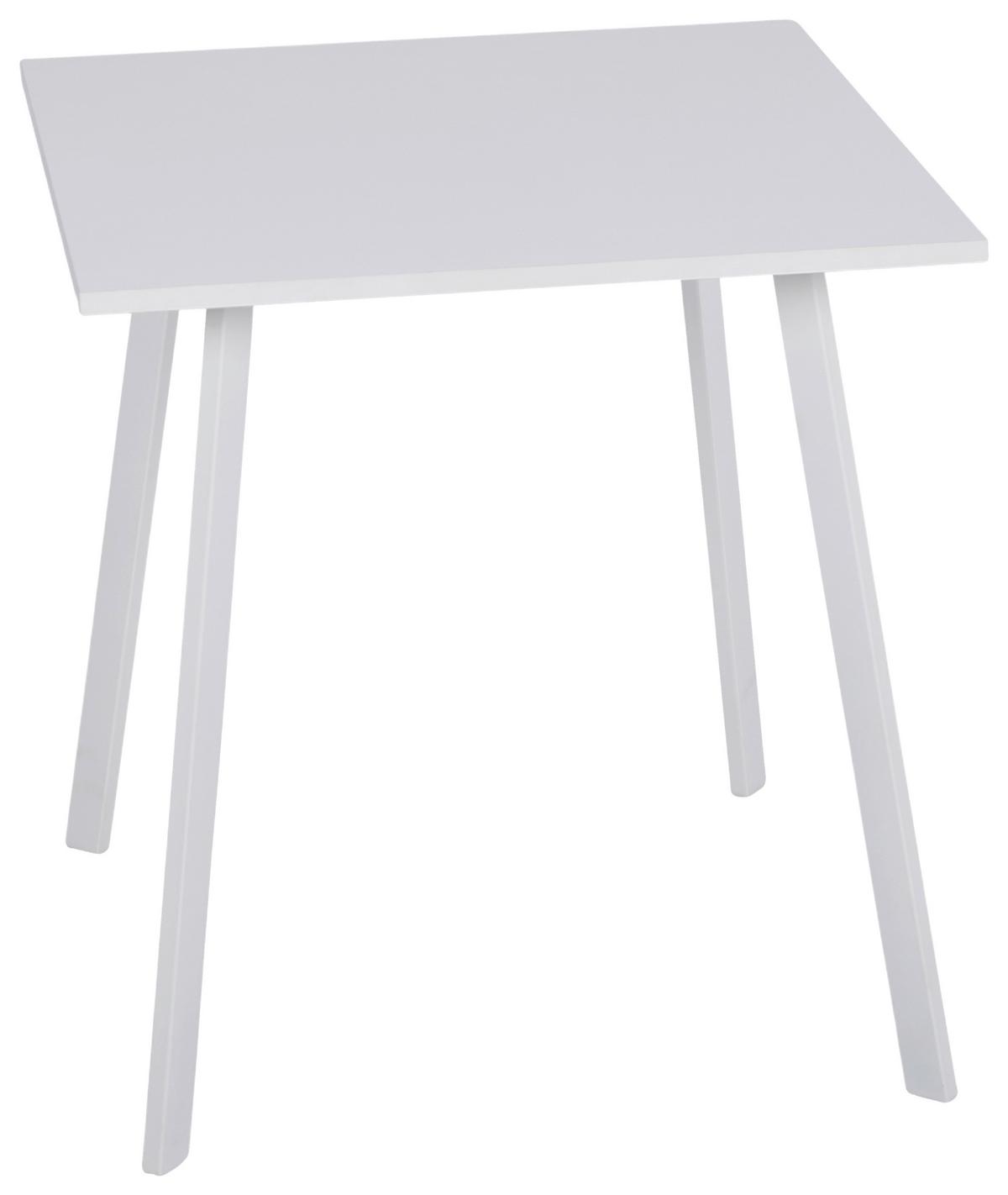 JEDÁLENSKÝ STÔL EMIL -BASED- - biela, Design, kov/kompozitné drevo (70/75/70cm) - Based