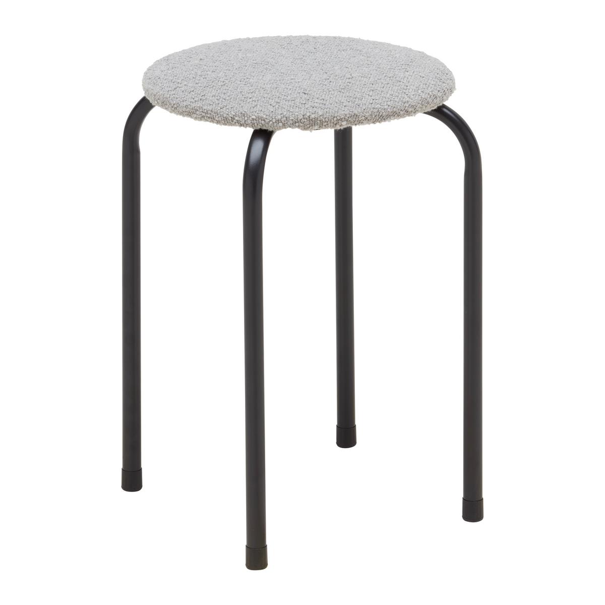 Stohovateľný stolček ISABELLE sivá - čierna/sivá, Lifestyle, kov/textil (30/45/30cm) - Mömax