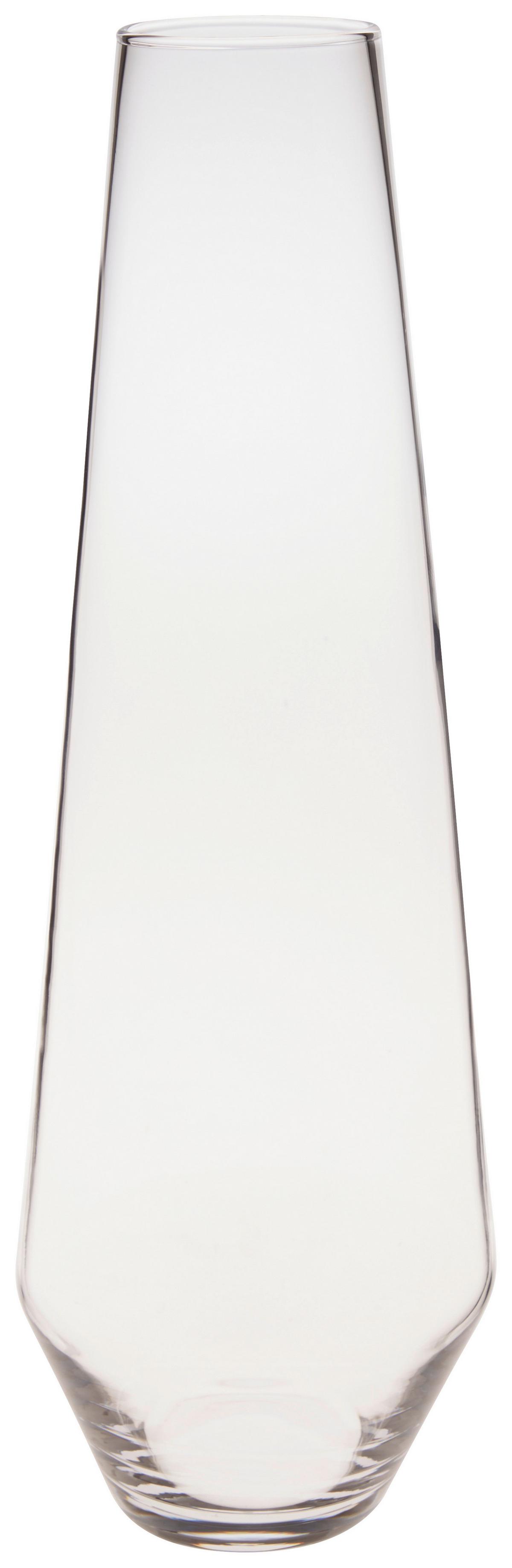 Vase Mathias - Klar/Alabasterfarben, KONVENTIONELL, Glas (15/50cm) - Luca Bessoni