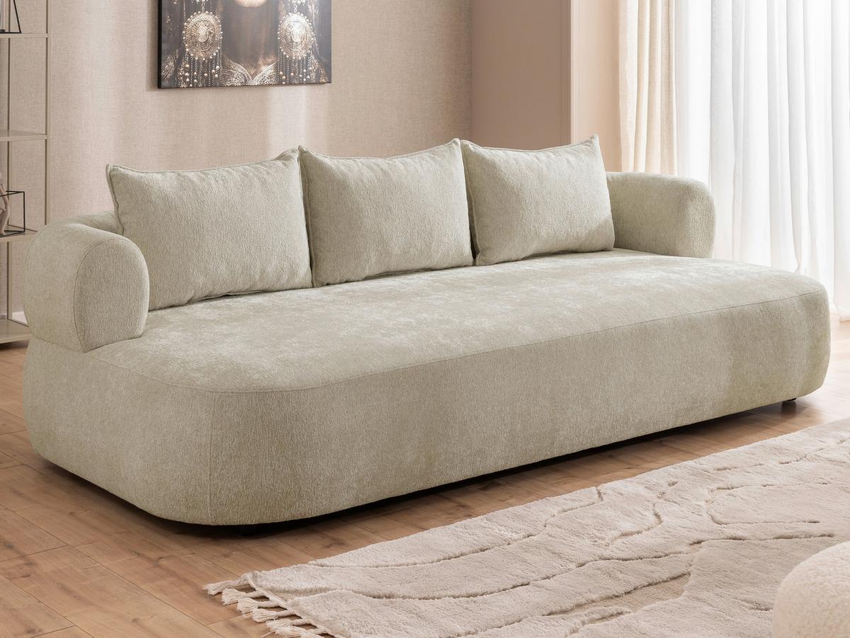 Bigsofa Ferro Beige B: 240 Cm - Beige/Schwarz, Design, Textil (240/76/122cm) - Livetastic