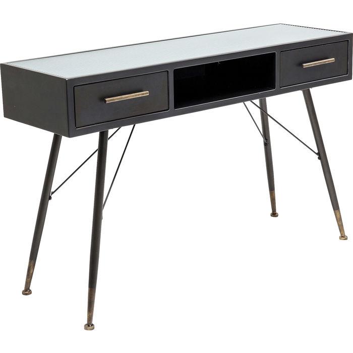 Konsolentisch La Gomera - Schwarz, Design, Glas/Holzwerkstoff (120/38/76cm) - Kare-Design