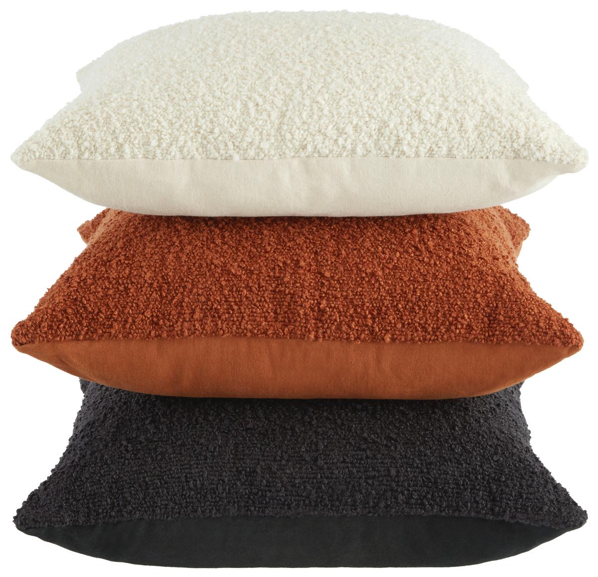 Dekorační polštář Boucle, 45/45cm, antracit - antracitová, Konvenční, textil (45/45cm) - Modern Living