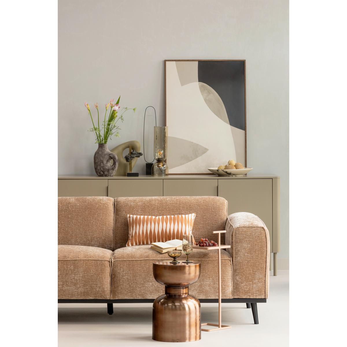 ECKSOFA Statement Taupe 210x274cm - Taupe/Schwarz, MODERN, Textil (210/274cm) - Livetastic