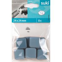 Bútorláb 24x24mm 8db - szürke, műanyag (2,4/2,4/0,5cm) - Suki
