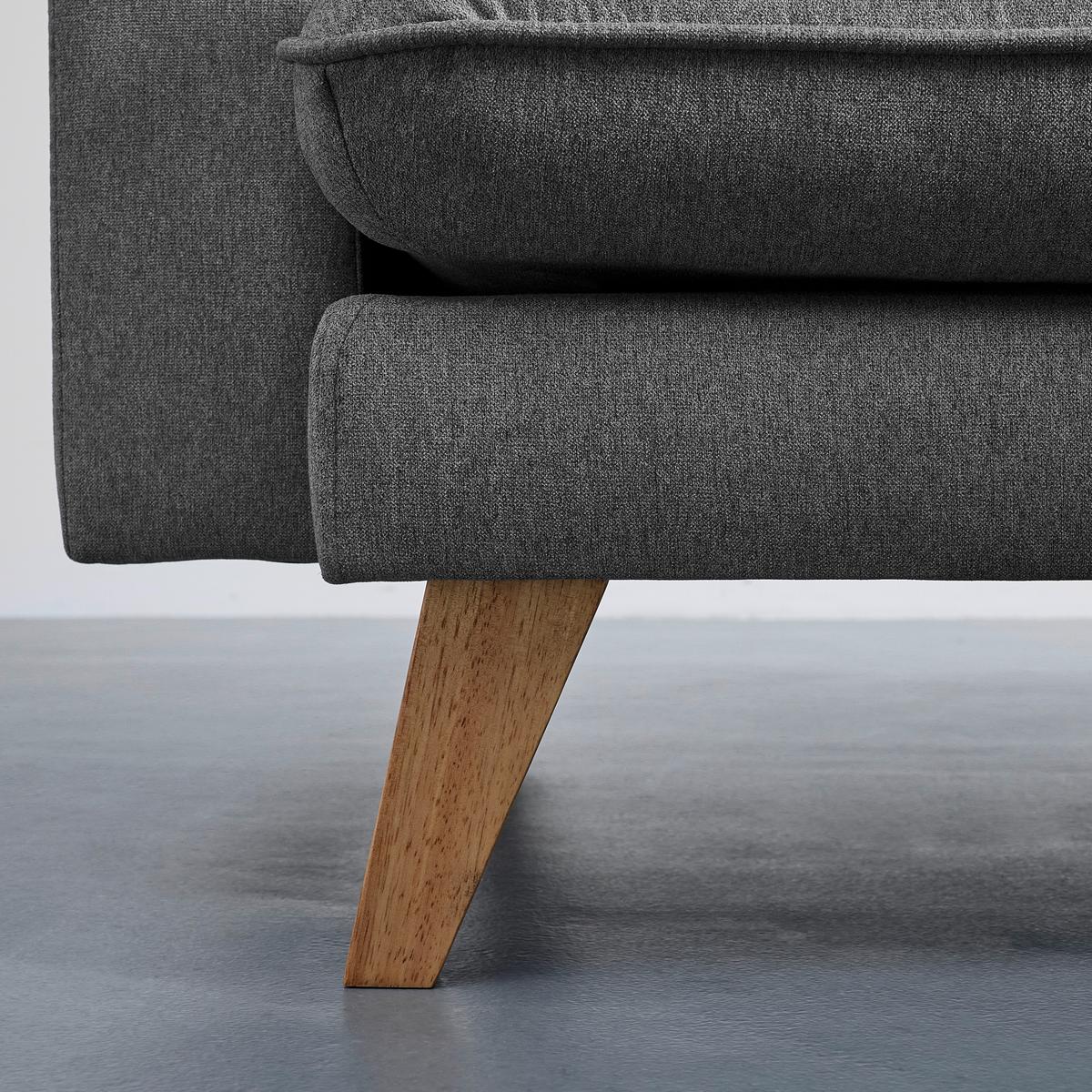 Sedací souprava ILLA, tmavě šedá - tmavě šedá/barvy buku, Moderní, dřevo/textil (154/82/155cm) - Bessagi Home