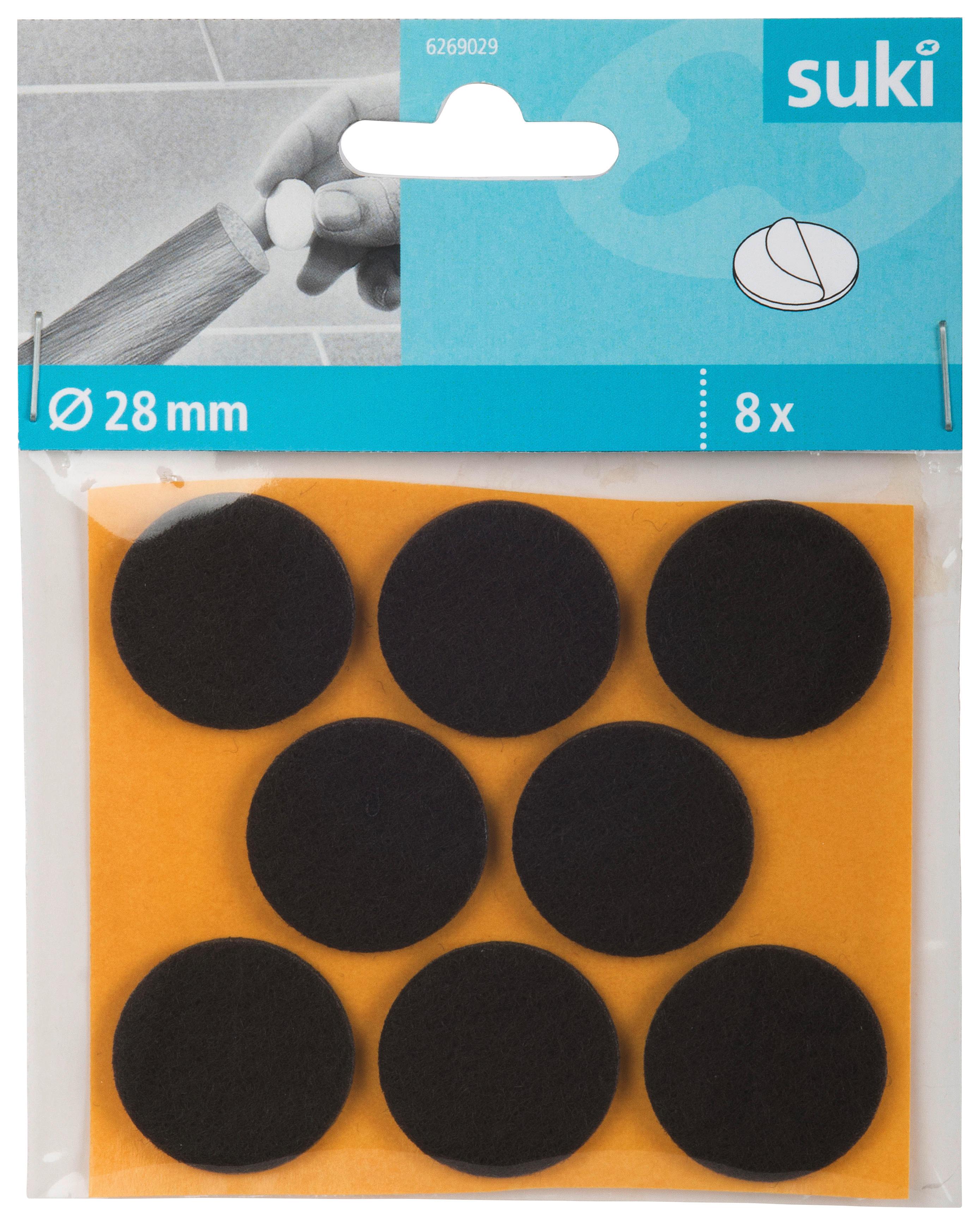 Filckorong 2,8cm, 8db - sötétbarna, műanyag (2,8cm) - Suki