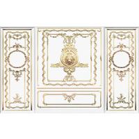 Vliestapete Roaring Royal - Goldfarben/Weiß, Basics (400/250cm) - Komar