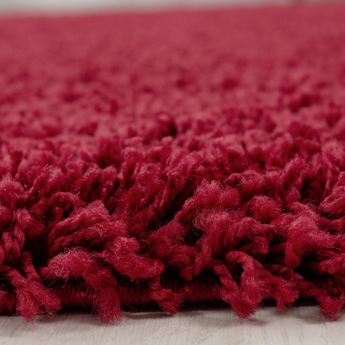 Hochflor Teppich Rot Life 140x200 cm - Rot, KONVENTIONELL, Textil (140/200cm) - Novel