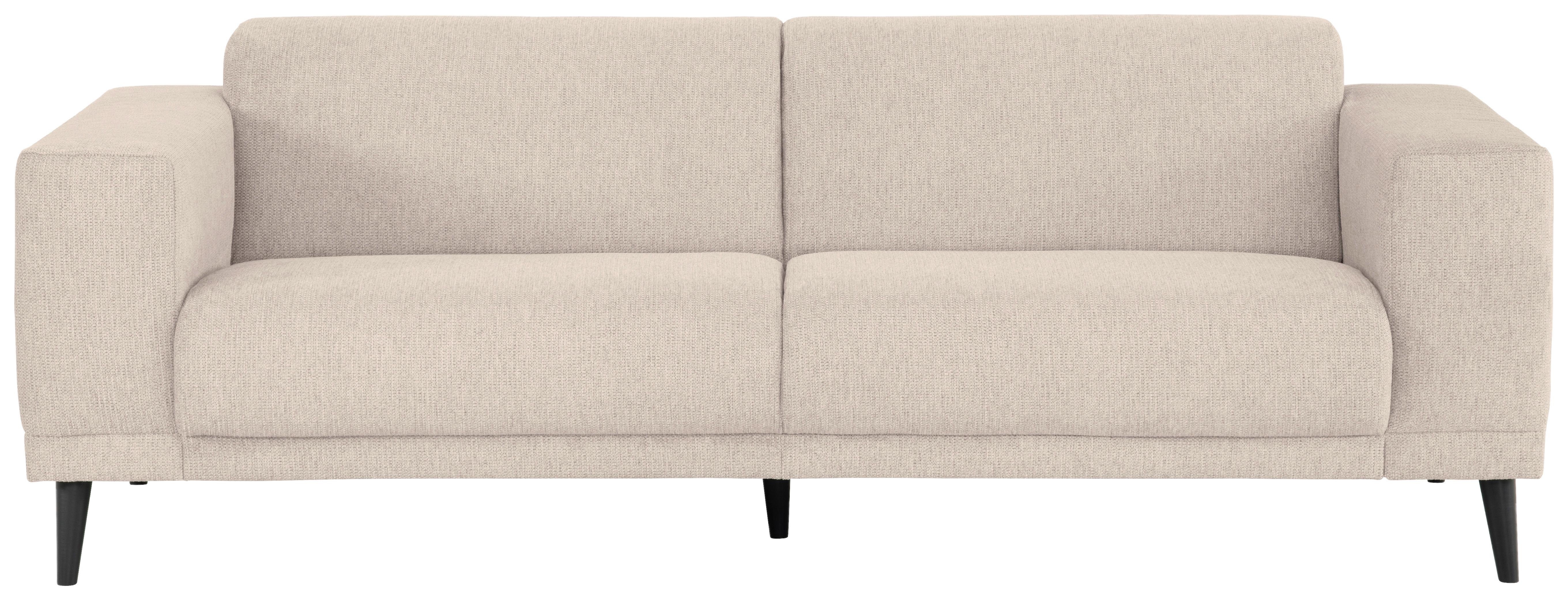 3-Sitzer-Sofa Oslo Beige B: 218 cm - Beige/Schwarz, Design, Textil (218/77/93cm) - MID.YOU