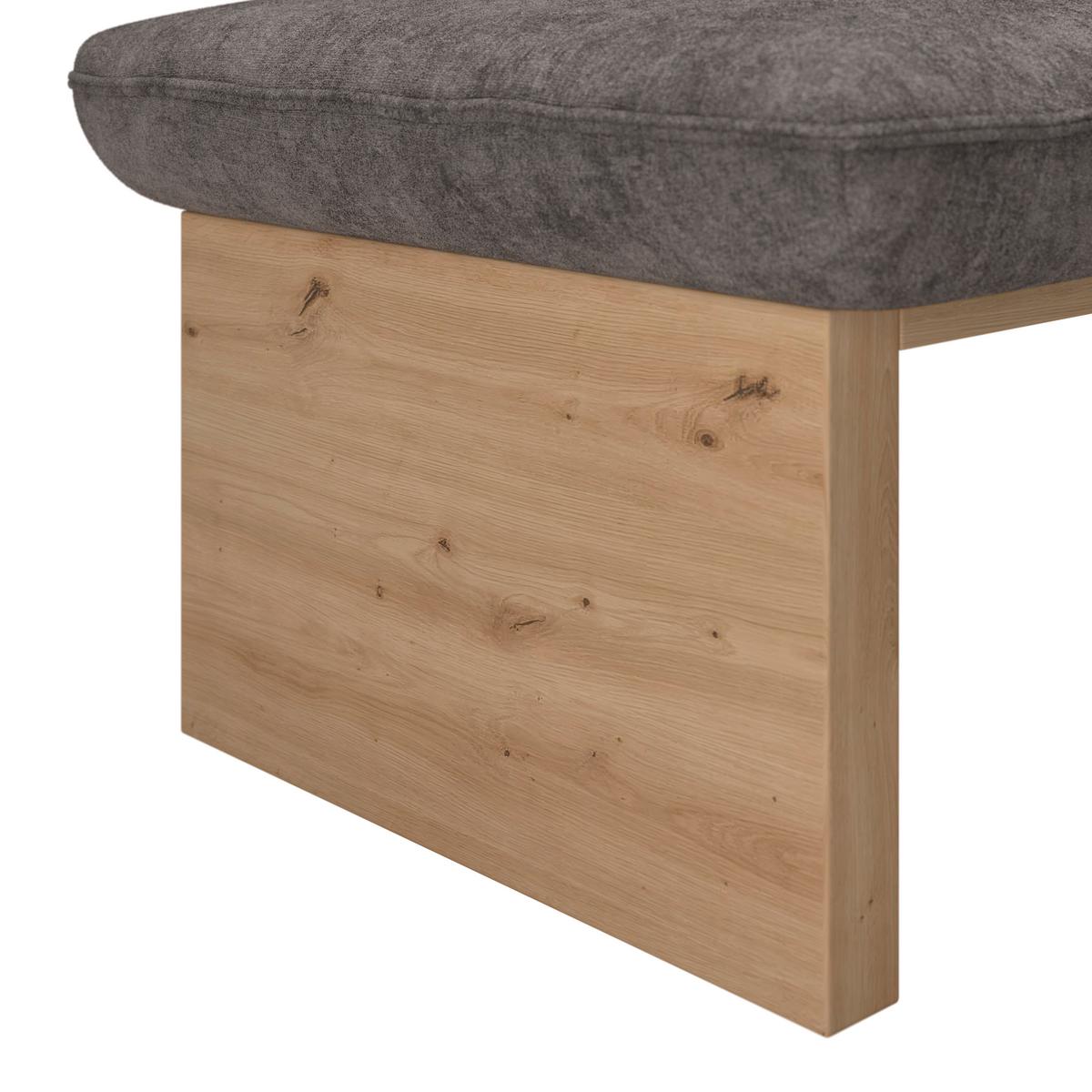Eckbank Beluna Ii Webstoff Grau, B: 192 Cm - Eichefarben/Grau, KONVENTIONELL, Holz/Textil (192/170cm) - James Wood