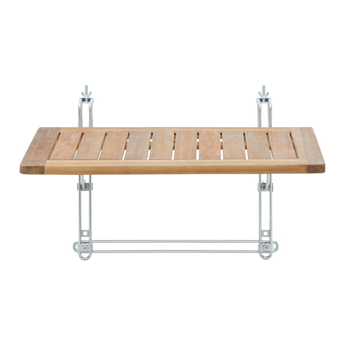 Balkónový stůl Helena - barvy akácie, Moderní, dřevo (60/34/40cm) - Bessagi Garden