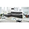 Ecksofa Elvis, Anthrazit S: 182x259 Cm - Anthrazit/Silberfarben, KONVENTIONELL, Textil (182/259cm) - Trendmanufaktur