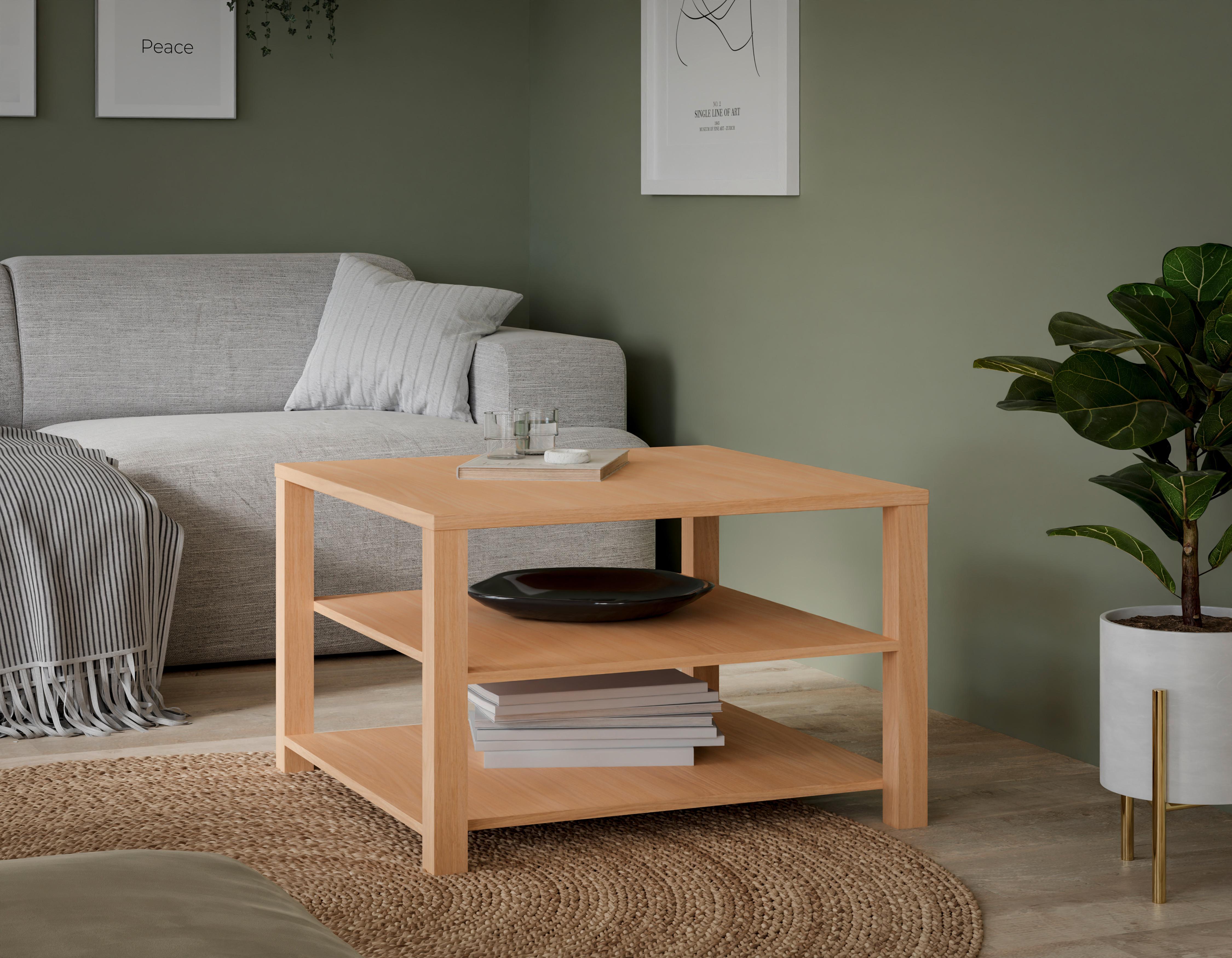 Konferenčný stolík CALASETTA š: 70 cm - farba duba, Romantik / Landhaus, kompozitné drevo (70/50/70cm)