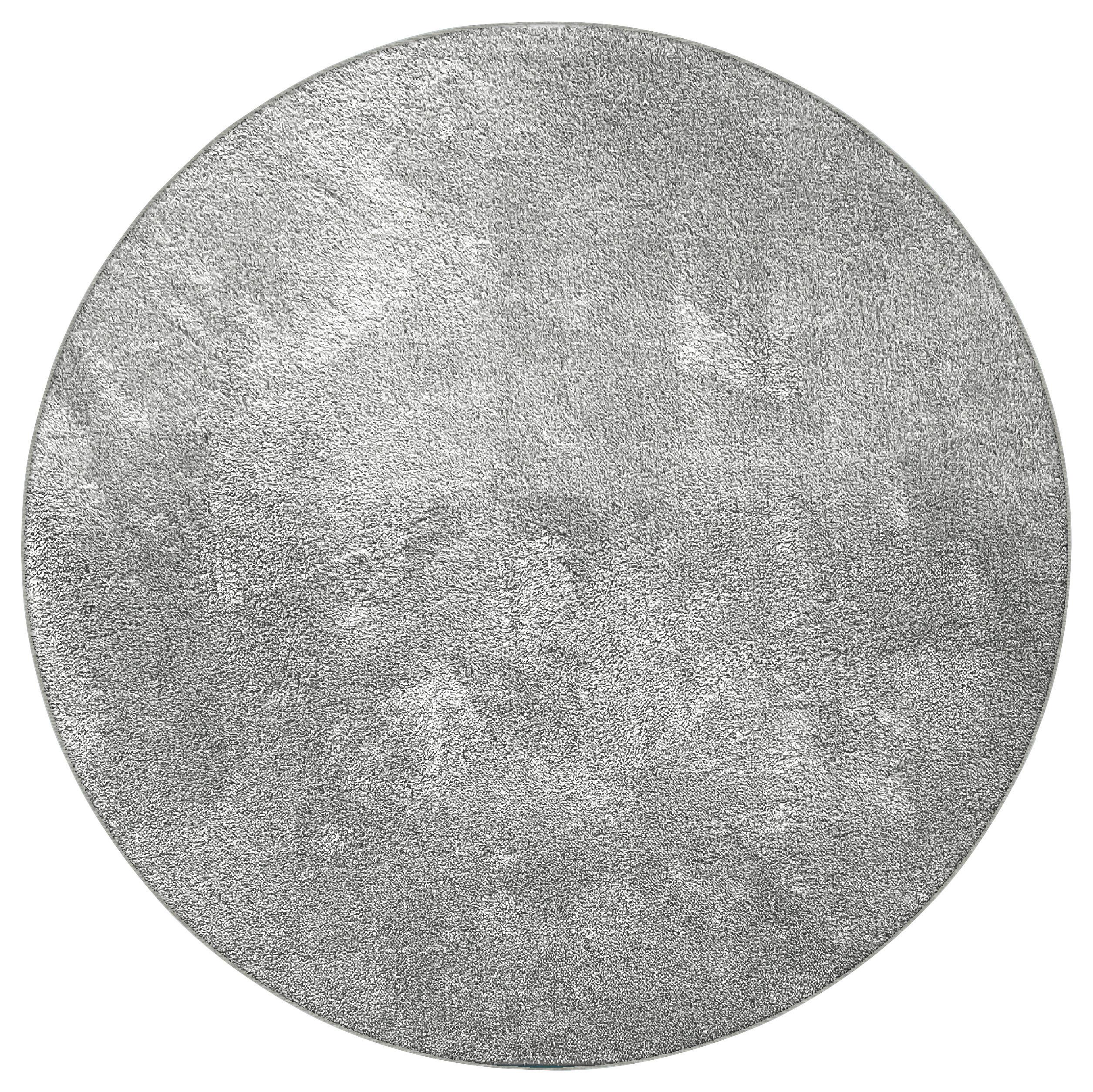 Hochflorteppich Rund Silber Hilaria Ø 80 Cm - Silbereichenfarben, ROMANTIK / LANDHAUS, Textil (80cm) - James Wood