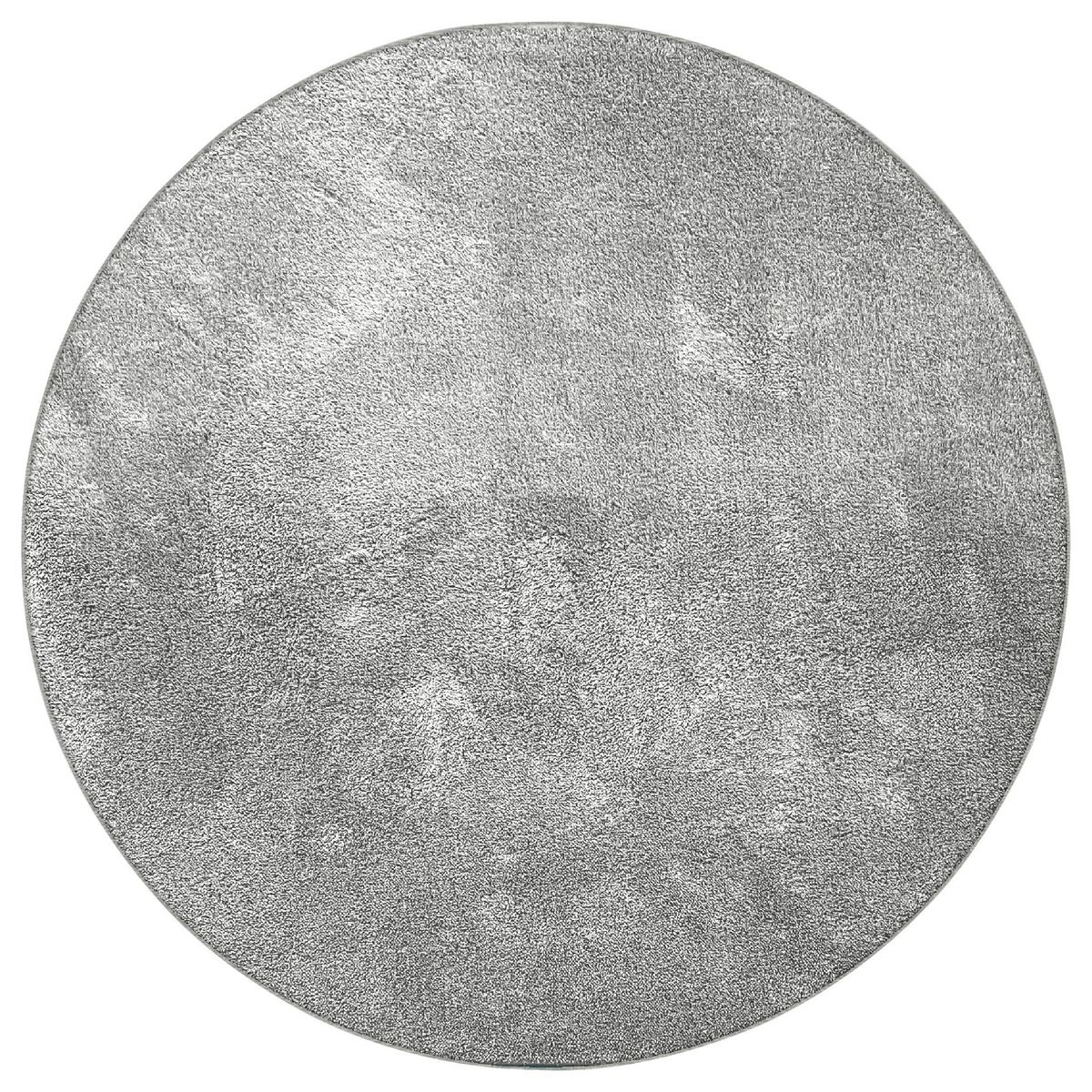 Hochflorteppich Rund Silber Hilaria Ø 80 cm - Silbereichenfarben, ROMANTIK / LANDHAUS, Textil (80cm) - James Wood