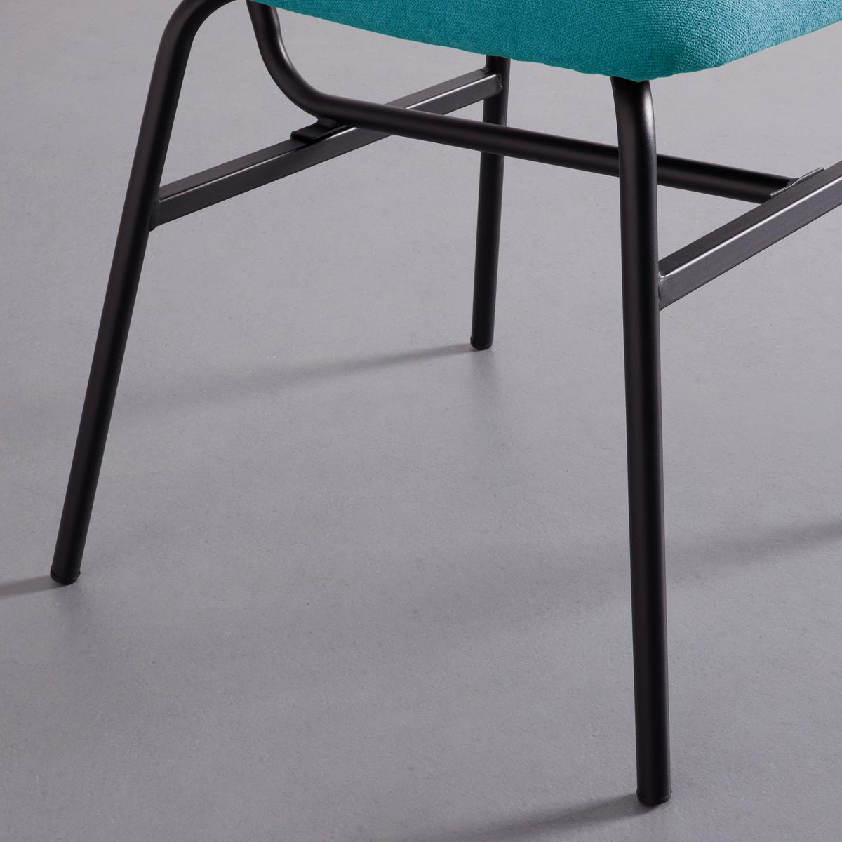 Sada 2ks židlí PINO tyrkis - černá/tyrkysová, Moderní, kov/dřevo (46/80/55cm) - PBJ