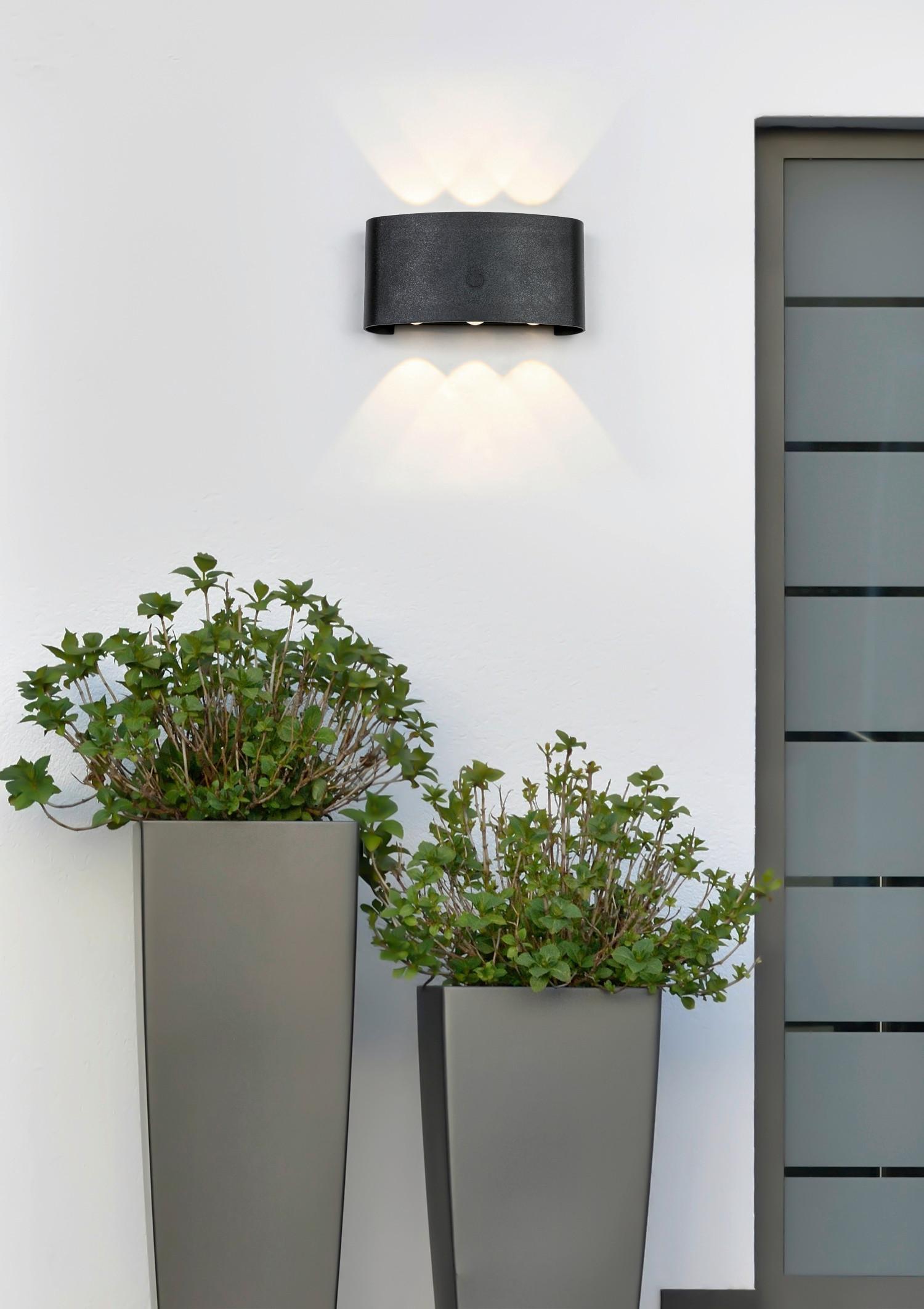 NÁSTĚNNÉ LED SVÍTIDLO BEIDE - černá, Moderní, kov/plast (5,25/17/8,5cm) - Mömax