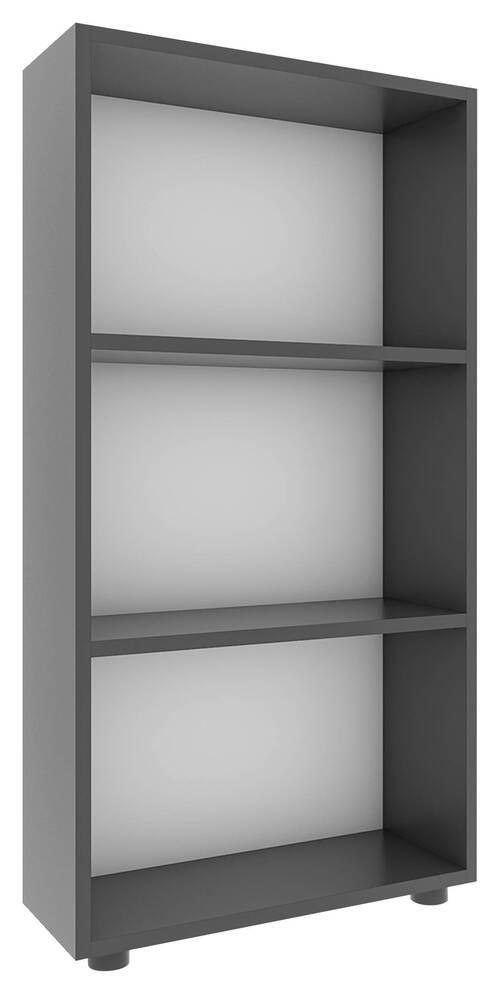Regál Bulas š: 56 cm, antracitový - čierna/antracitová, Modern, kompozitné drevo/plast (56/108/20cm) - MID.YOU